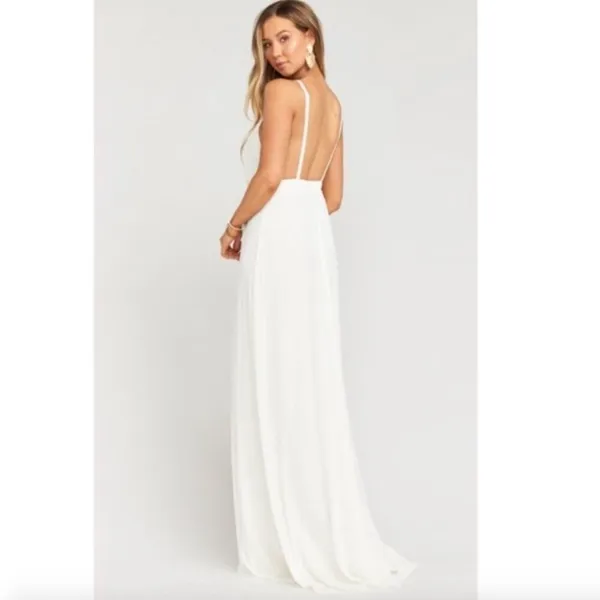Show Me Your Mumu Amanda halter maxi dress in white NEW LARGE - Image 2