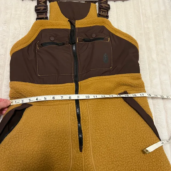 Free People Movement Hit the Slopes High Pile Fleece Snow Bibs Sz S - Image 15