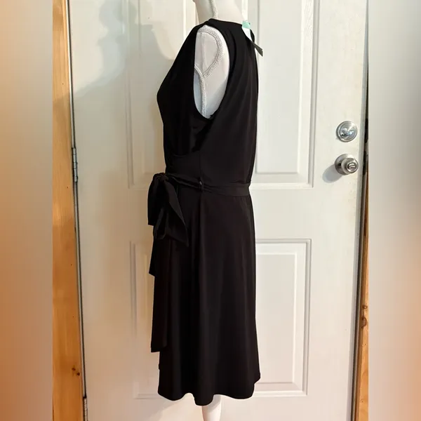 41 Hawthorn Black Tristana Essential Knit Faux Wrap Dress size L NWT - Image 3