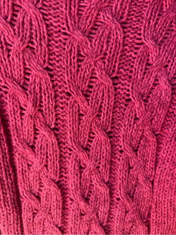 American Eagle Cable Knit Turtleneck Sweater Women’s Small Pink - Image 3