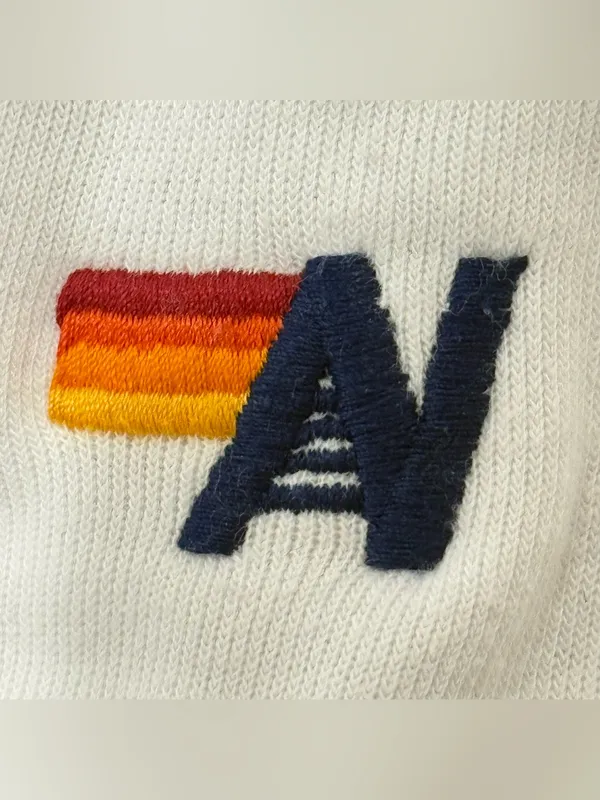 Aviator Nation Cross Stripe Pullover Hoodie XS White Rainbow Lounge Beachy Surf - Image 12
