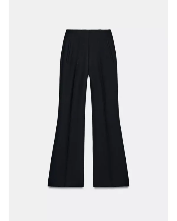 Zara Black Flared Side Slit Trousers - Image 3