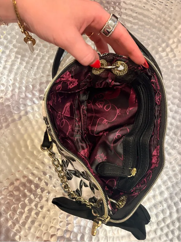 Coach Black & White Bow-Print Crossbody Bag - Image 2