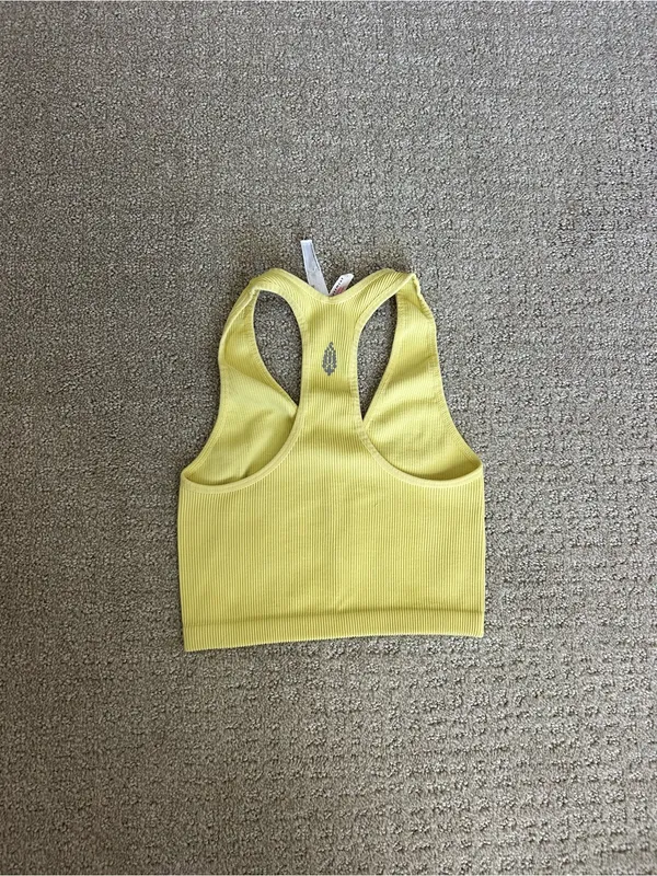 Yellow Free People Movement Tank Size Small! - Image 2