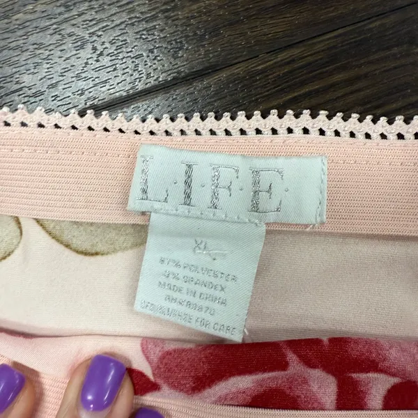 LIFE Rose Print Satin Mini Skirt‎ - NWT Coquette Aesthetic - Image 3