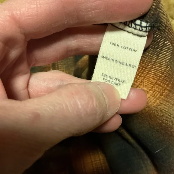 Gilded Intent Plaid Flannel Shirt XS Brown Black Button Down Buckle - Image 4