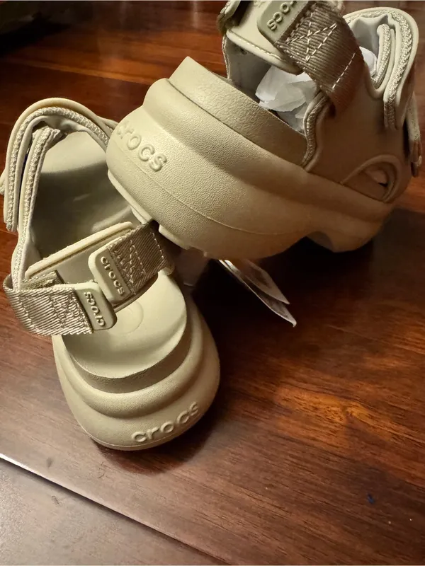 CROCS Platform Sport Sandals in Beige - Image 2