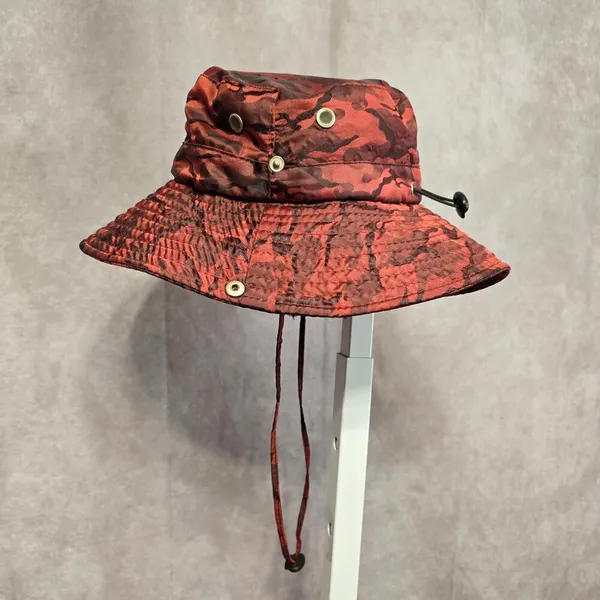 American Patriot Red Camouflage Fishermen Quick Drying Sports Outdoor Bucket Hat - Image 2