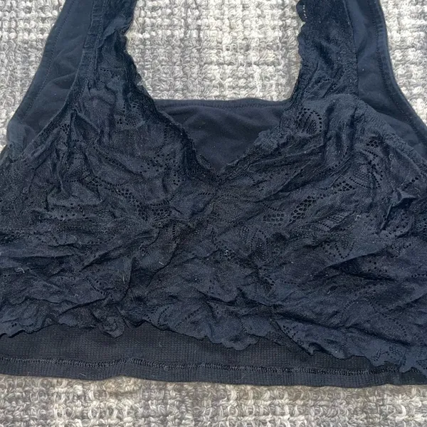Black cropped tank- Aerie - Image 2