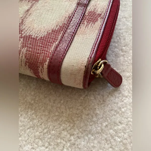 Vivienne Westwood Orb Long Wallet Red Strap Crossbody Bag - Image 4