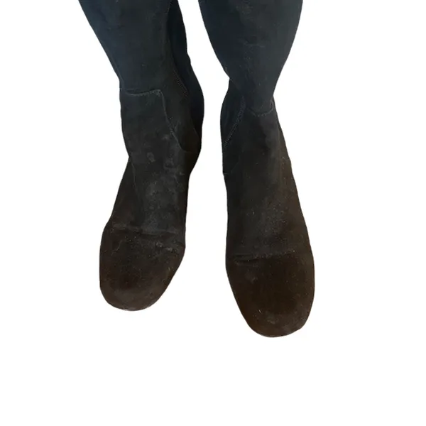 Sam Edelman Black Suede Tall Side Zipper Over The Knee Boots Women Sz 6 - Image 5