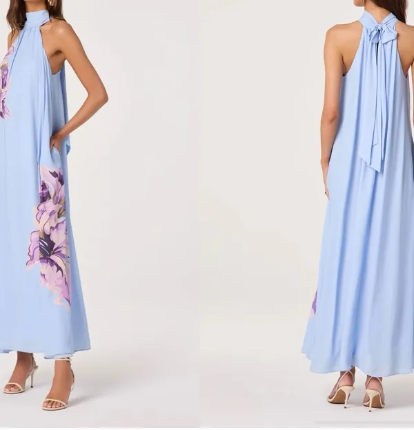 ASTR Nesta Halter Maxi Dress - Image 2