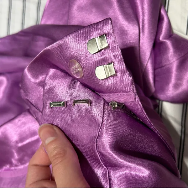 Free People Good Days Satin Trousers Purple Medium Festival Party Going Out - Image 11