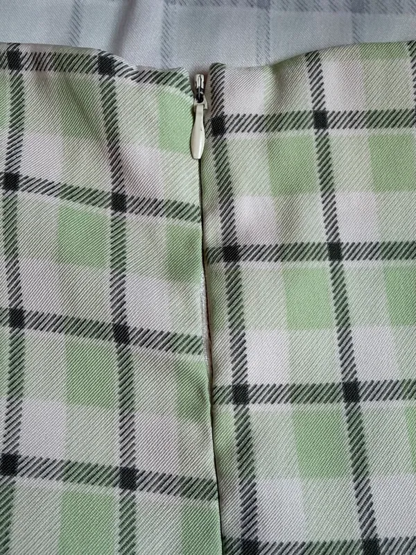 Altar’d State Plaid Fit & Flare Mini Dress Large Green Y2K - Image 5