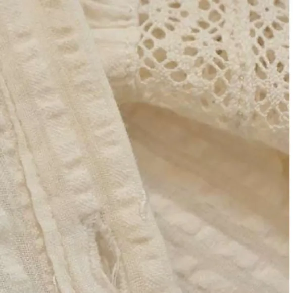LoveShackFancy Bec Victorian Ruffle Peasant Midi Dress Farmhouse Ivory Size 2 - Image 5