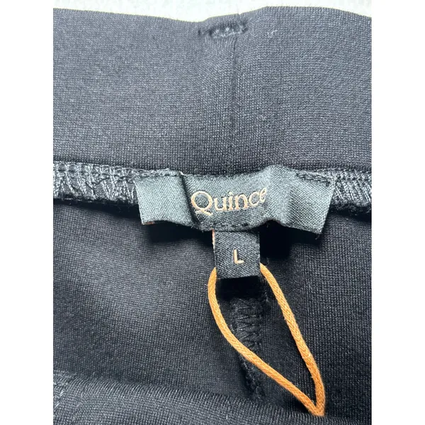 Quince NWT Ultra-Stretch Ponte Straight Leg Pants L Black Trouser - Image 3