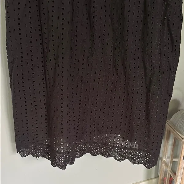 Eyelet Lace Black Romper Size XL - Image 8