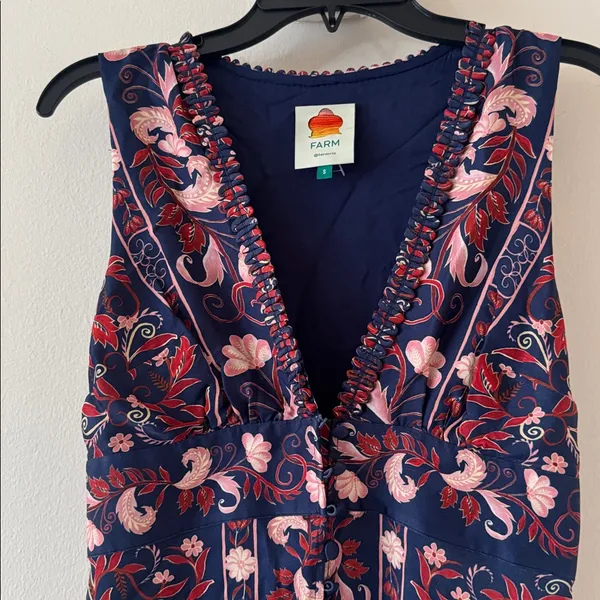 FARM Rio Boho Floral Scarf Print Sleeveless Midi Dress , Size Small, $260 - Image 10