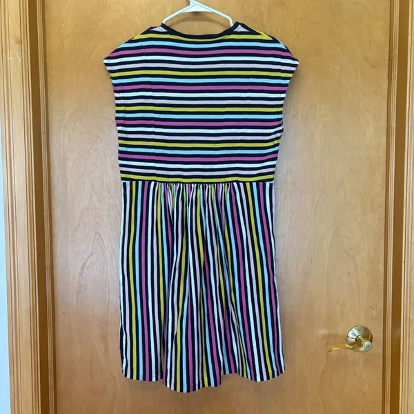 Boden Striped Jersey Dress Womens 4R Multi Color‎ Short Sleeve Cotton D0143 - Image 4