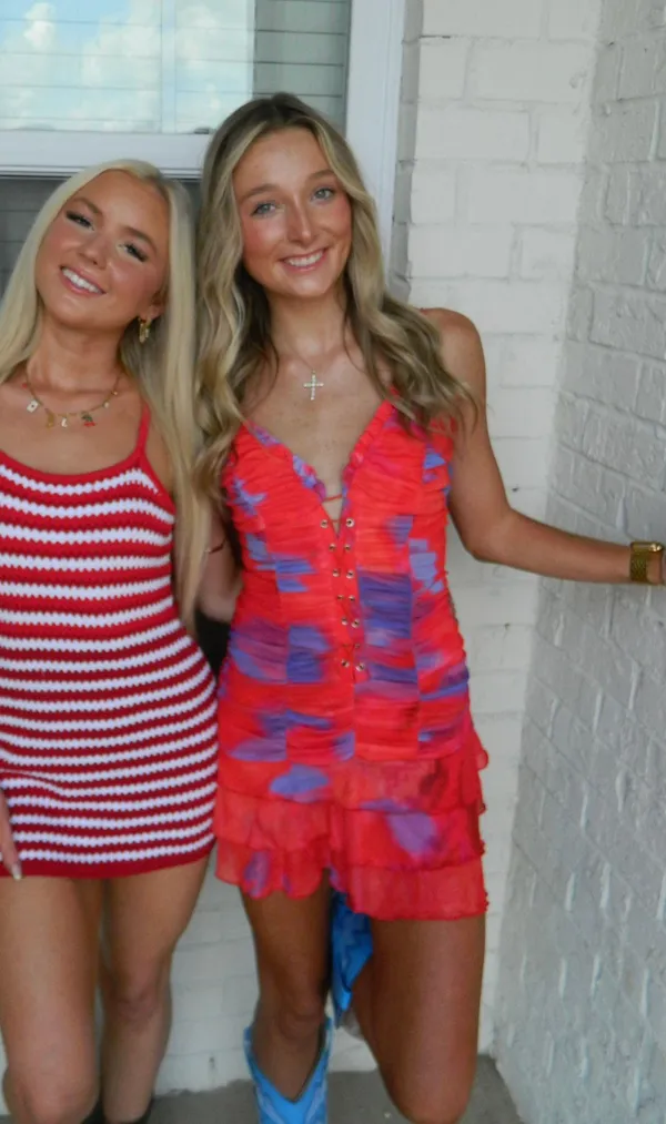 Red And Blue Dress - Image 3