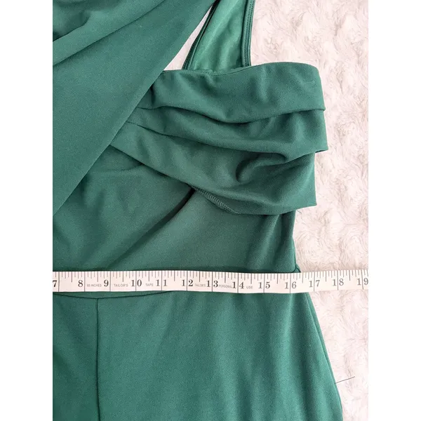 NEW Lulus Devoted to Fun Hunter Green One-Shoulder Sleeveless Jumpsuit XL - Image 8