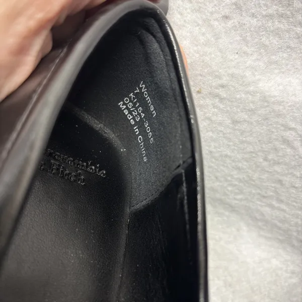 Abercrombie & Fitch Black Block Heeled Loafer Faux Leather Women’s Size 7 Y2K - Image 3