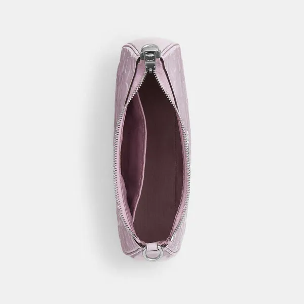 Coach CDA98 Patent Debossed Signature Teri Shoulder Bag Crossbody Light Violet - Image 4