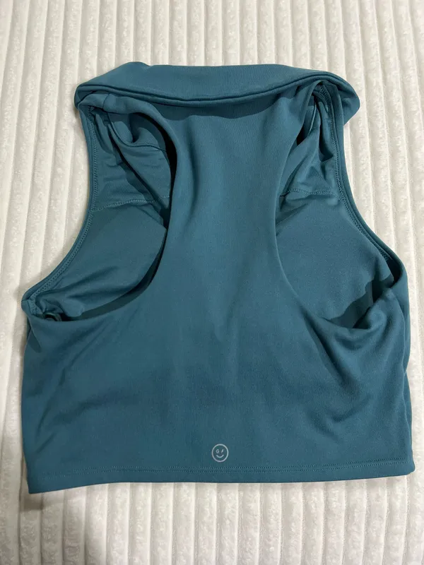 Gilly Hicks Go Recharge Polo Sports Bra Top Teal- Size Medium - Image 3