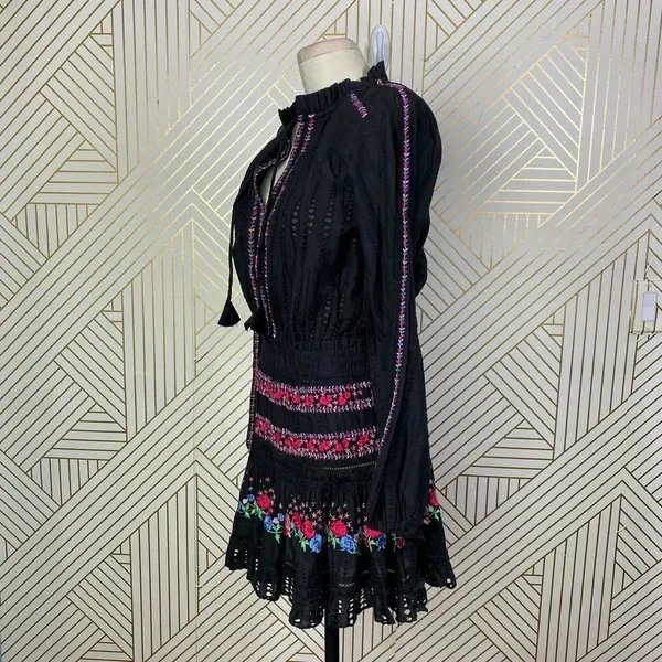 MISA Los Angeles Manuela‎ Dress Black Embroidered - Image 6