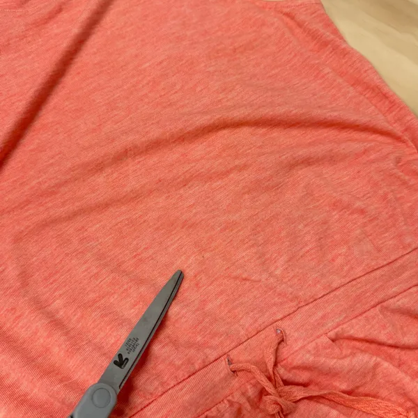 Lou & Grey Coral Heather Knit Sleeveless Drawstring Waist Knee Length Dress Med - Image 9