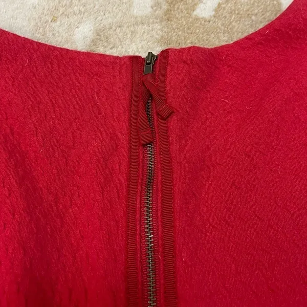 Maeve Anthropologie Womens Medium Splitshade Red Pullover Tulip Dress size M - Image 8