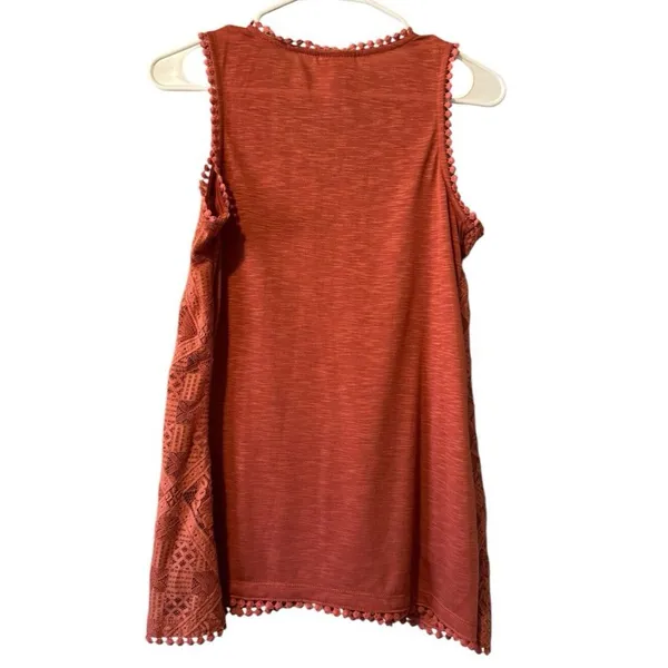 Knox Rose Blouse Pullover Tank Top Crochet Lace Pattern Size‎ Small Boho Peasant - Image 2