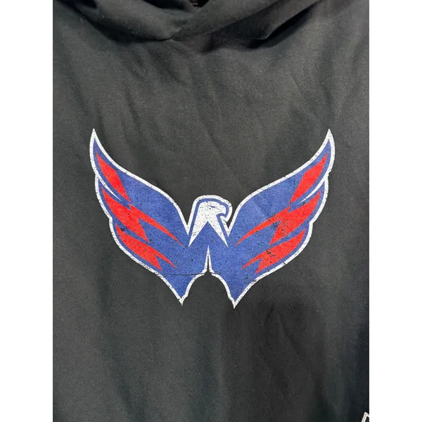 Mitchell & Ness Hoodie NHL Capitals Chirp Classic XL Black Hockey Sportswear New - Image 2