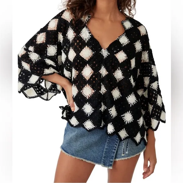 Free People Beach House‎ crochet top sz XS S - Image 4