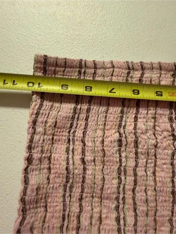 NEW Billabong Pink Striped Smocked Tube Top Bandeau Stretchy XS Festival - Image 3
