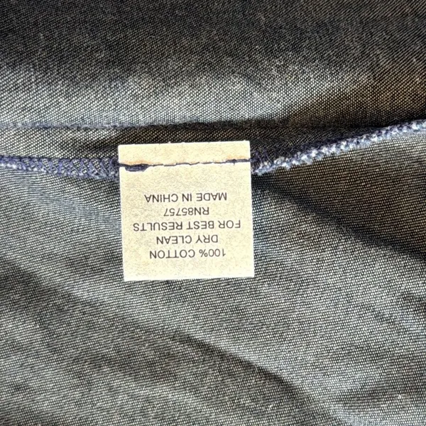 Vintage Stubbs Collection Denim Button-Up Long Sleeve Shirt NO BUTTONS Size L - Image 10