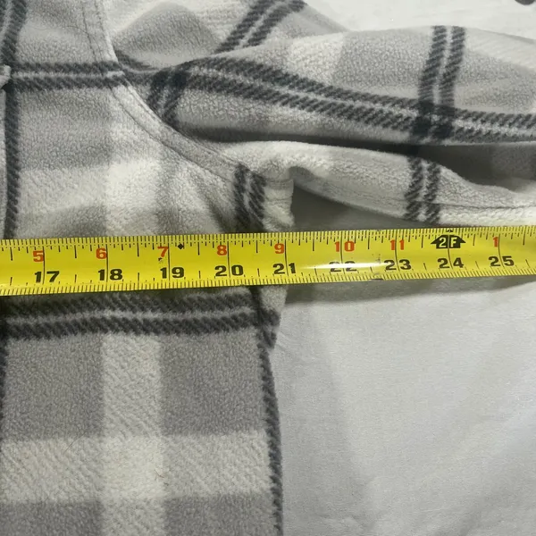 O'Neill Women's Zumba Super Fleece Flannel Shirt XL Gray White Black - Image 4