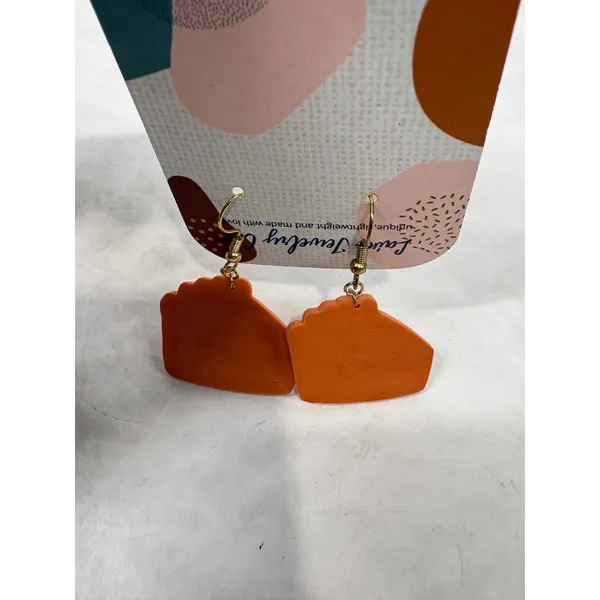 Laine Jewelry‎ Co Pumpkin Pie Polymer Clay Earrings Fall Thanksgiving Dangle - Image 4