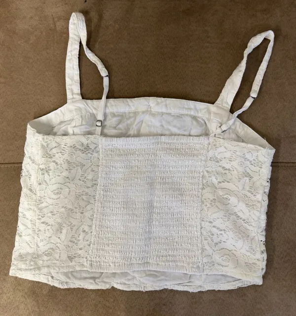 Abercrombie White Lace Tank - Image 3