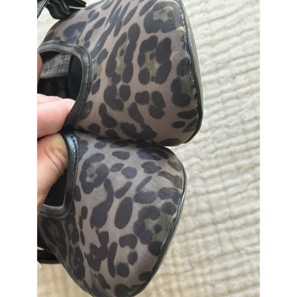 Camila Coelho Moma Flats Womens 6‎ Leopard Mesh Mary Jane Ballet Shoes Revolve - Image 5