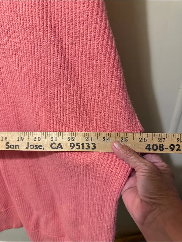 aerie oversized Coral Pink Knit Pullover size XL - Image 3