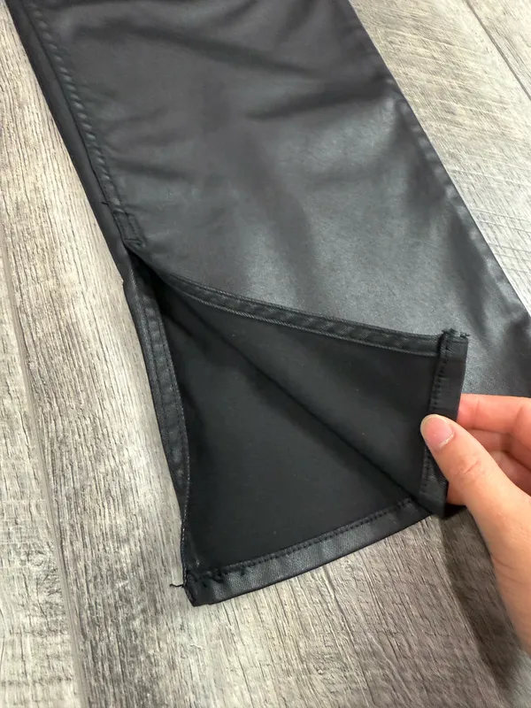 Abercrombie Black Leather Pants - Image 7