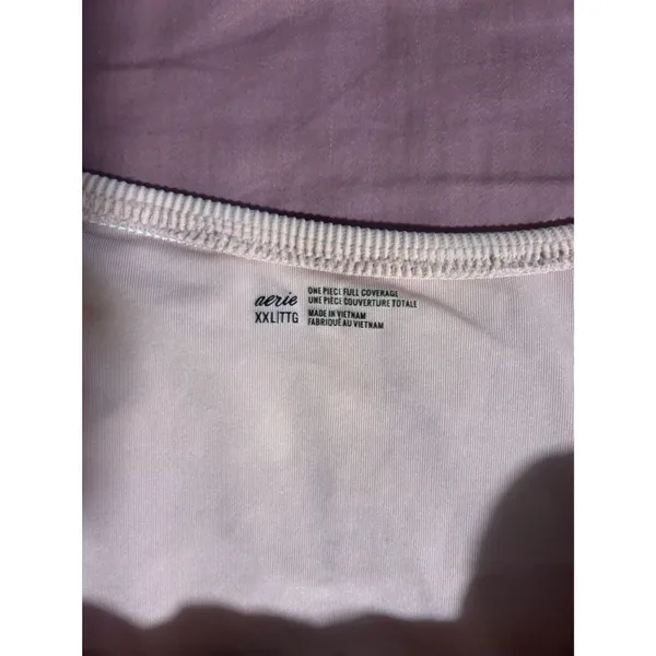 aerie Ribbed Pale Pink Strapless One-Piece Swimsuit Size XXL - Image 4
