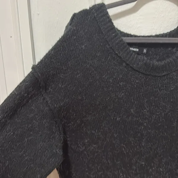 Warm Fuzzy Sweater Black Size M - Image 4