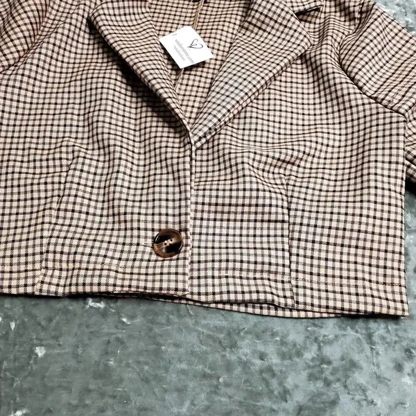 Windsor Brown‎ Houndstooth Cropped Jacket - Image 4