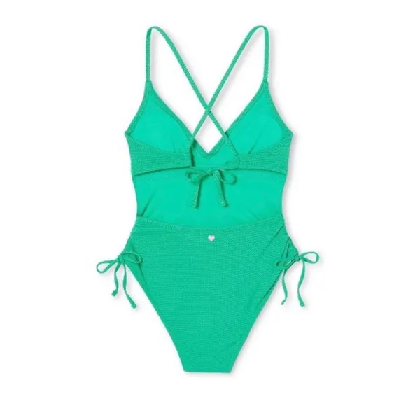 Stoney Clover Lane Textured Cheeky High‎ Leg One Piece Swimsuit Size S - Image 5