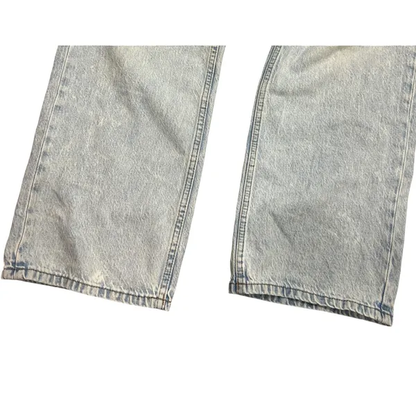 High Rise Baggy Jeans Light Acid Wash Wide Leg Y2K Aeropostale SZ 12 Reg Relaxed - Image 4
