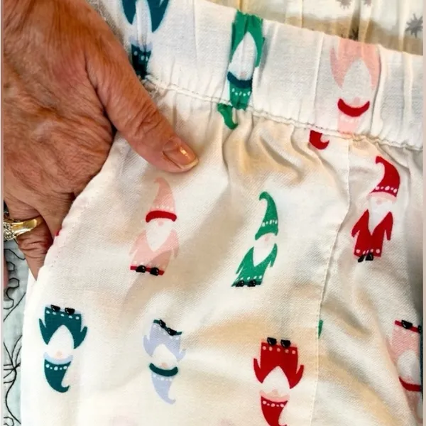 NWOT Joyspun Holiday Gnome Print Brushed Flannel Pajama Longe Pants – Small - Image 6