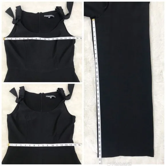 JULIA JORDAN Black Sleeveless Wide Leg Scoop‎ Neck Jumpsuit Bow Shoulder Size 6 - Image 14