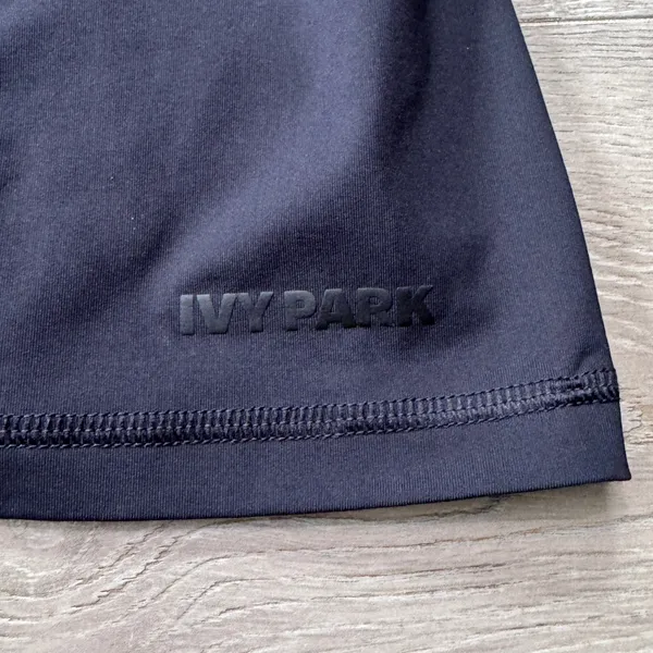 Ivy Park Womens Black Activewear Tank Top Built-in Bra Mesh Back Size Medium M - Image 4